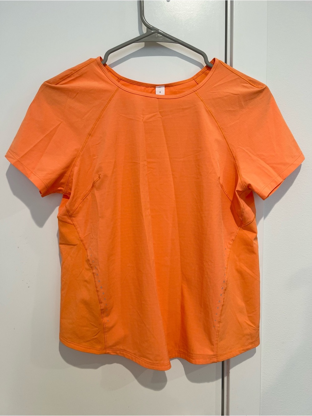 lululemon | UV Protection Running Short Sleeve, Orange, Size 4